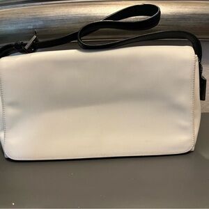 Coach White and Black Minimalist Shoulder Bag